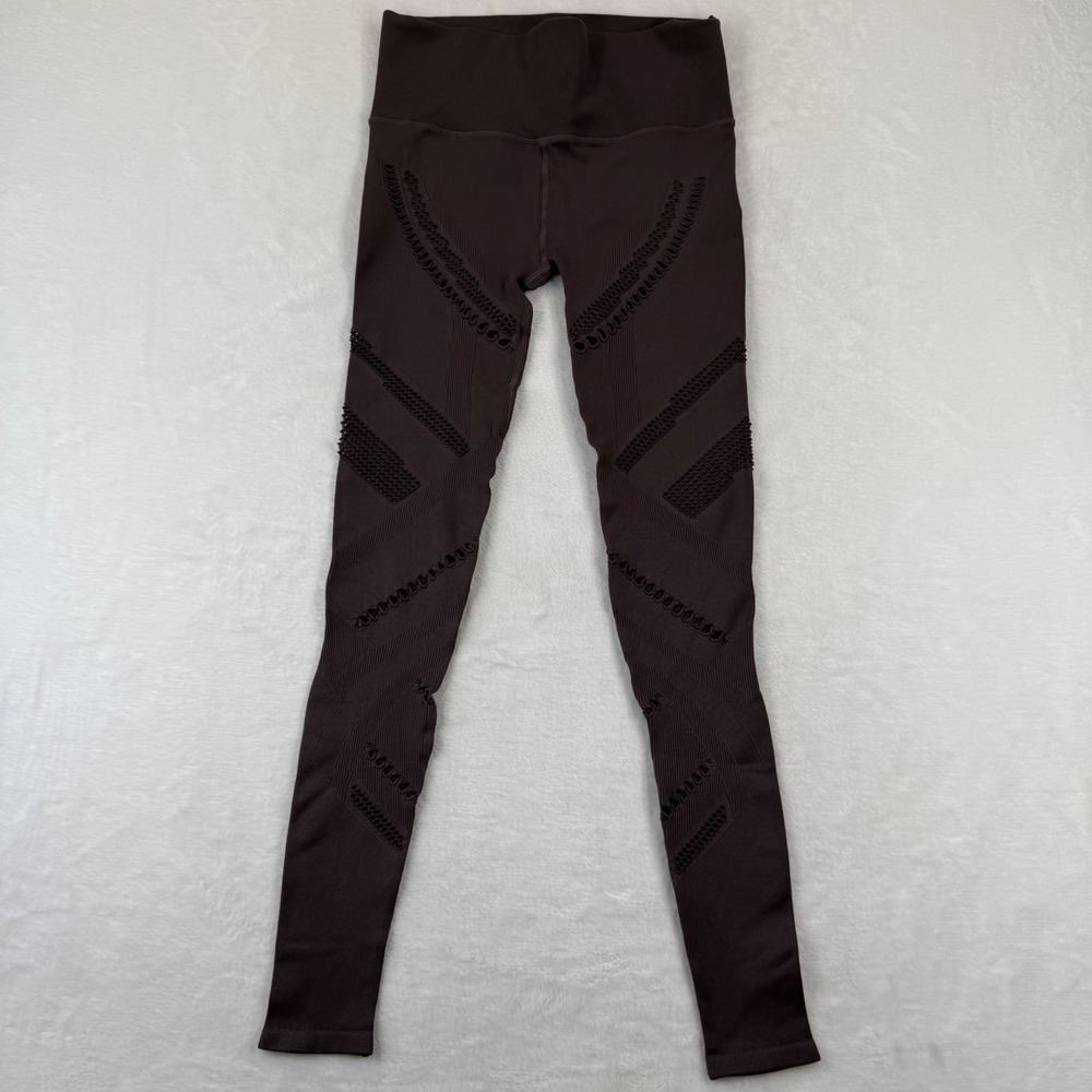 Alo Yoga Womens Seamless High-Waist Radiance Legging Dark Plum Espresso Size M